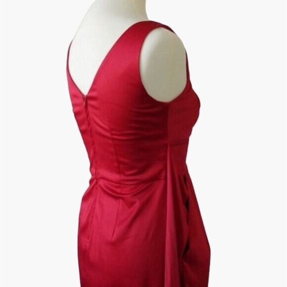 Teeze Me Red Cocktail Dress Juniors Size 9 Double Pokcets Multi Way Tie Excellen - Picture 6 of 10